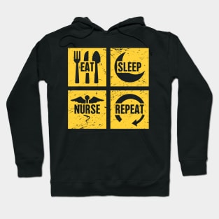 Eat, Sleep, Nurse, Repeat | RN Registered Nurse Hoodie